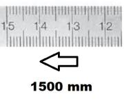 HORIZONTAL FLEXIBLE RULE CLASS II RIGHT TO LEFT 1500 MM SECTION 18x0,5 MM<BR>REF : RGH96-D21M5C0M0